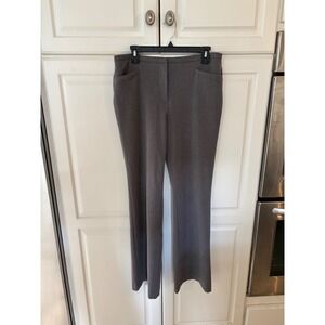 Chicos Size 1 Gray Straight Leg Career Pants Women's Regular Fitvsize M